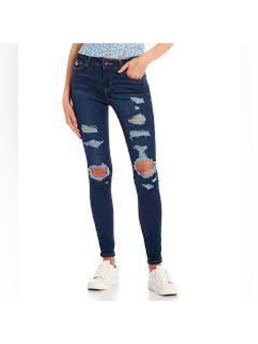 Levi's 710 Super Skinny Distressed Jeans